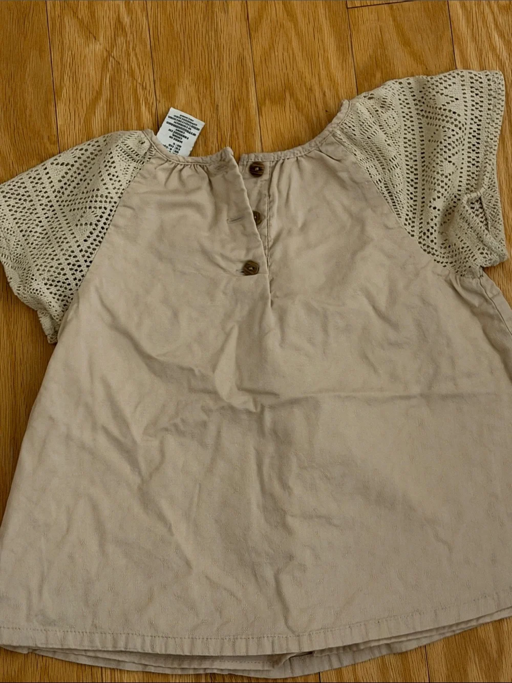 Joie Beige Crochet-Detail Kids Matching Set y.